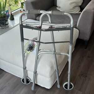 Nova folding walker W/5” WLS 2 BTN STD weight cap 300 LB Walker